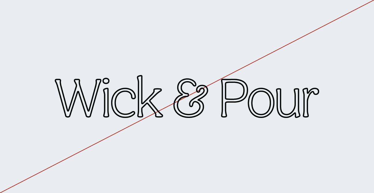 Image of brand logo incorrectly outlined