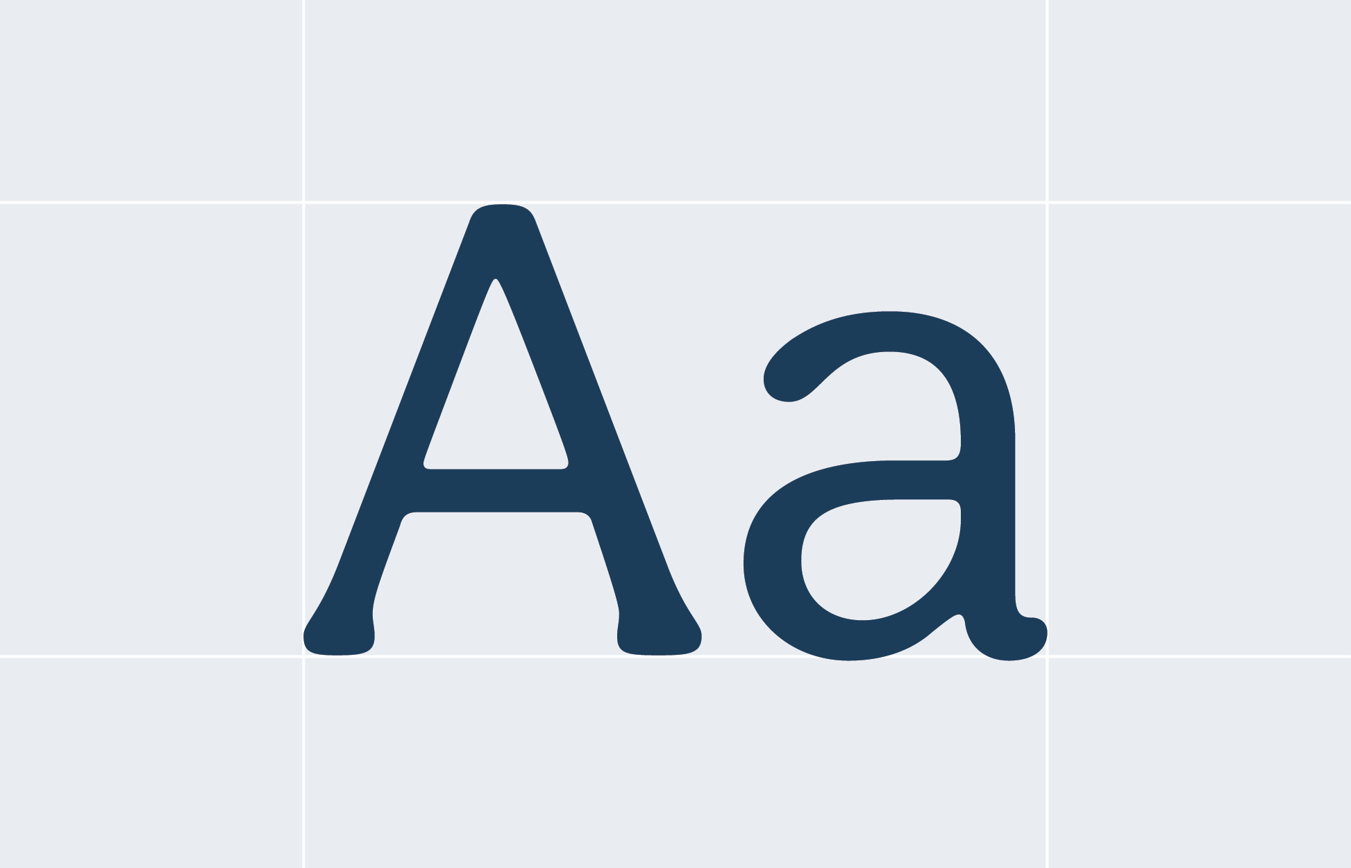 Large letters in brand typography